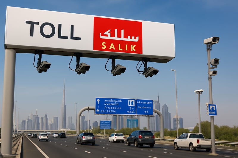 Dubai toll road infrastructure and technology